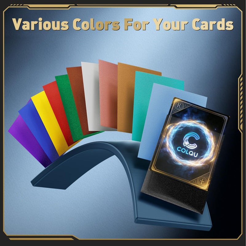COLQU أكمام بطاقات غير لامعة 1000 قطعة، 10 ألوان تناسب بطاقات MTG و TCG، واقيات أكمام للعبة البيسبول والرياضات والتجارة - Image 4